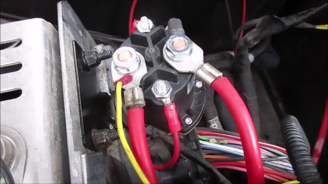 where is the solenoid on a golf cart