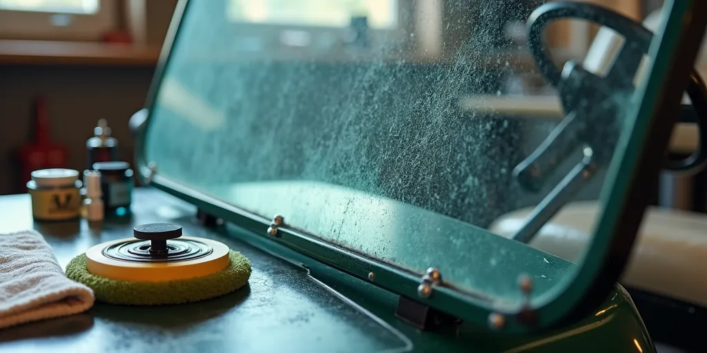 get scratches out of golf cart windshield