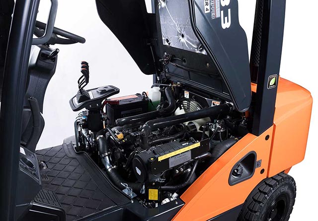 how to open hood on toyota forklift