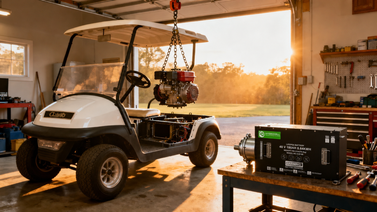 How much would it cost to convert an old gas golf cart into an all-electric one