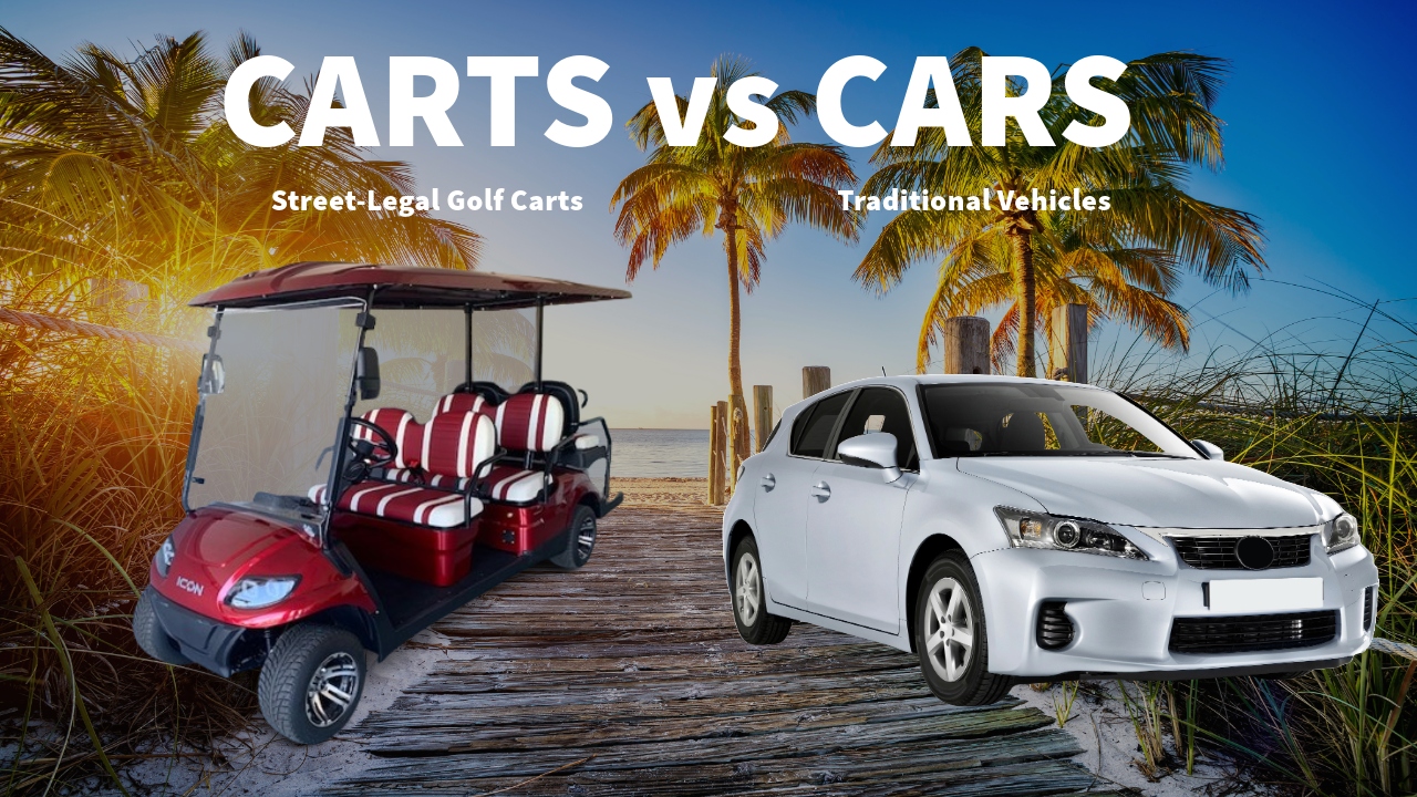 what are the engineering differences between a car and a golf cart