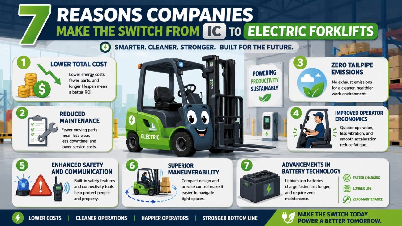 7 Reasons Companies Make the Switch from IC to Electric Forklifts
