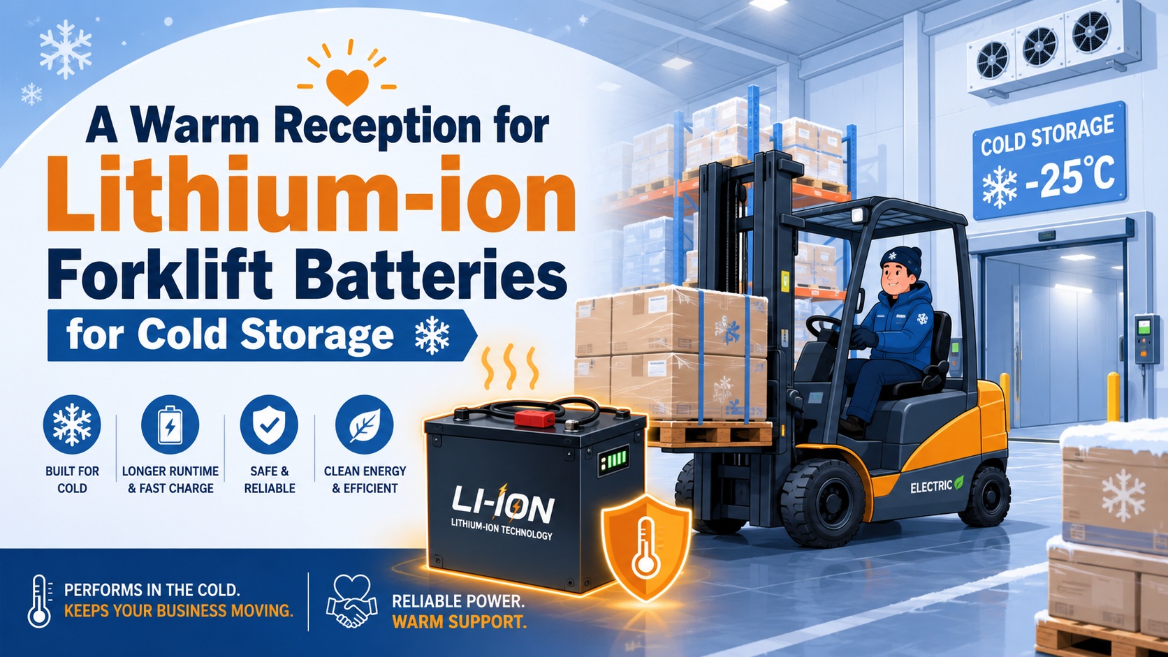A Warm Reception for Lithium-ion Forklift Batteries for Cold Storage