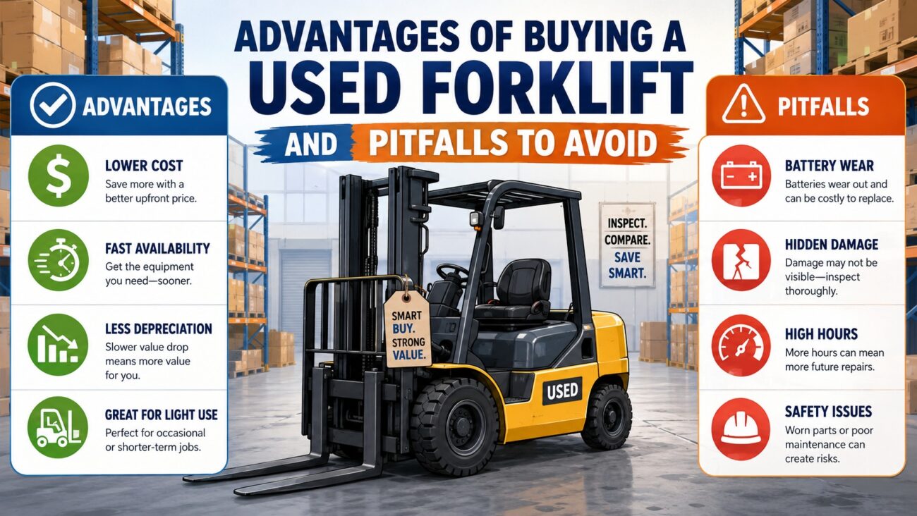 Advantages of buying a used forklift and pitfalls to avoid