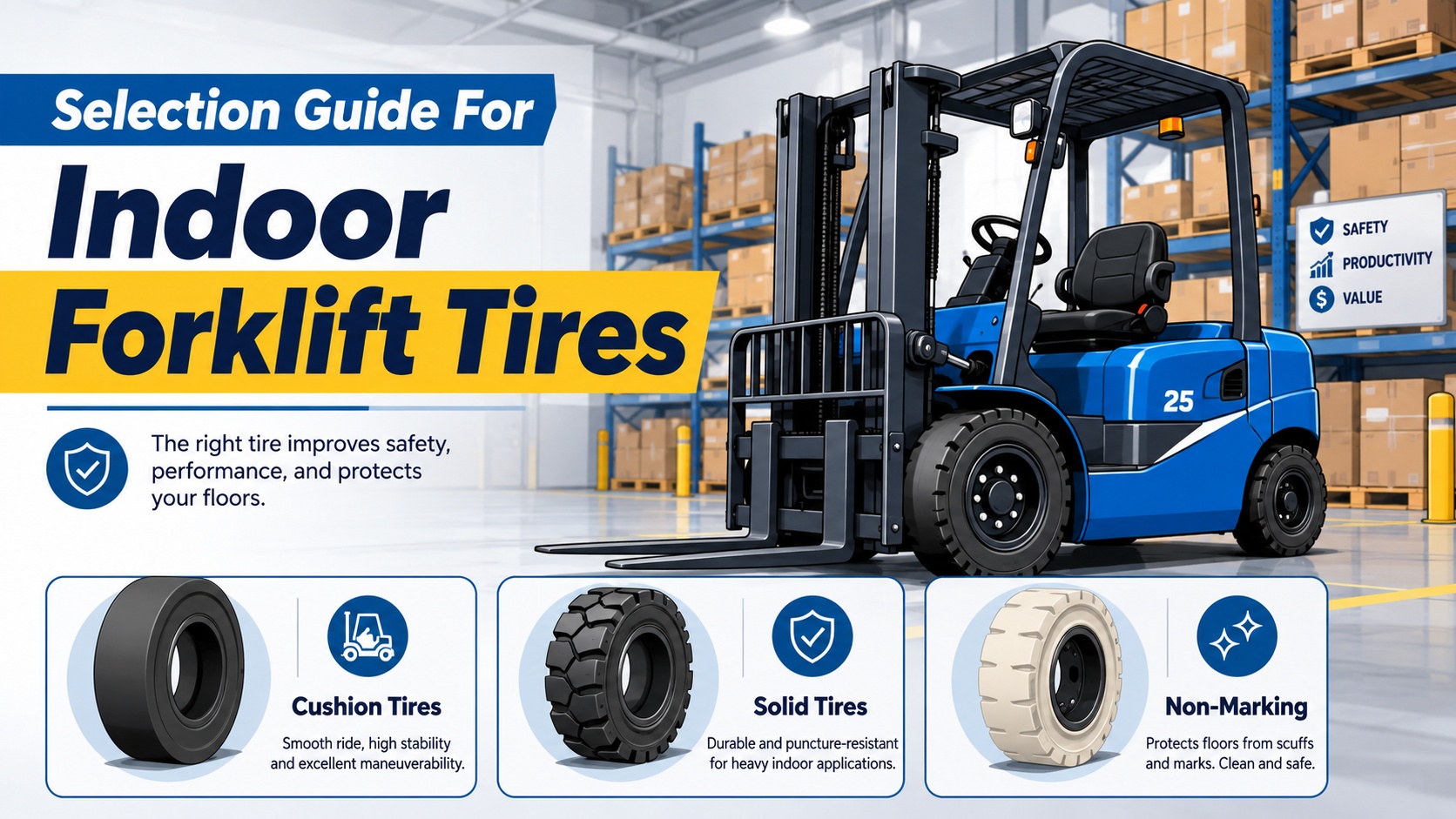 Selection Guide For Indoor Forklift Tires