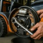 how do forklift brakes work