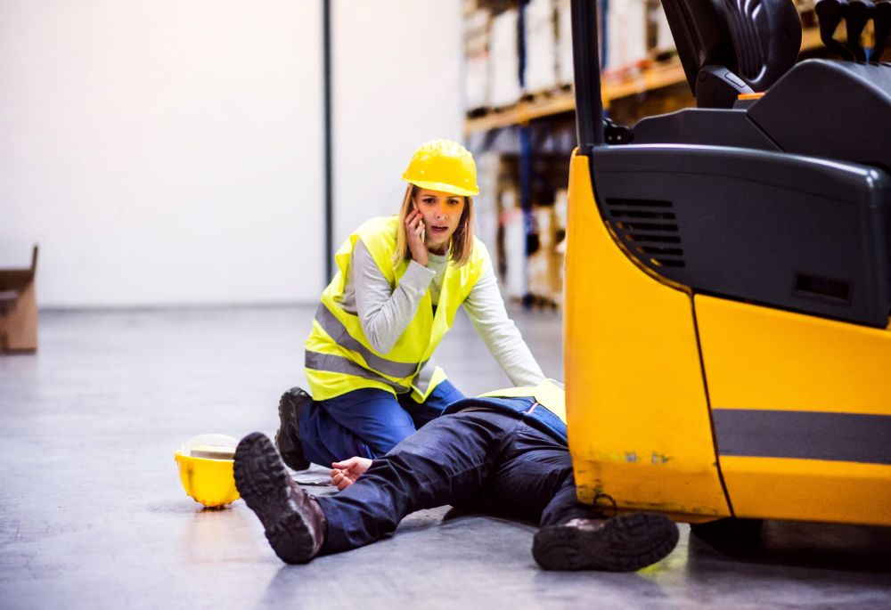 how many forklift accidents per year osha