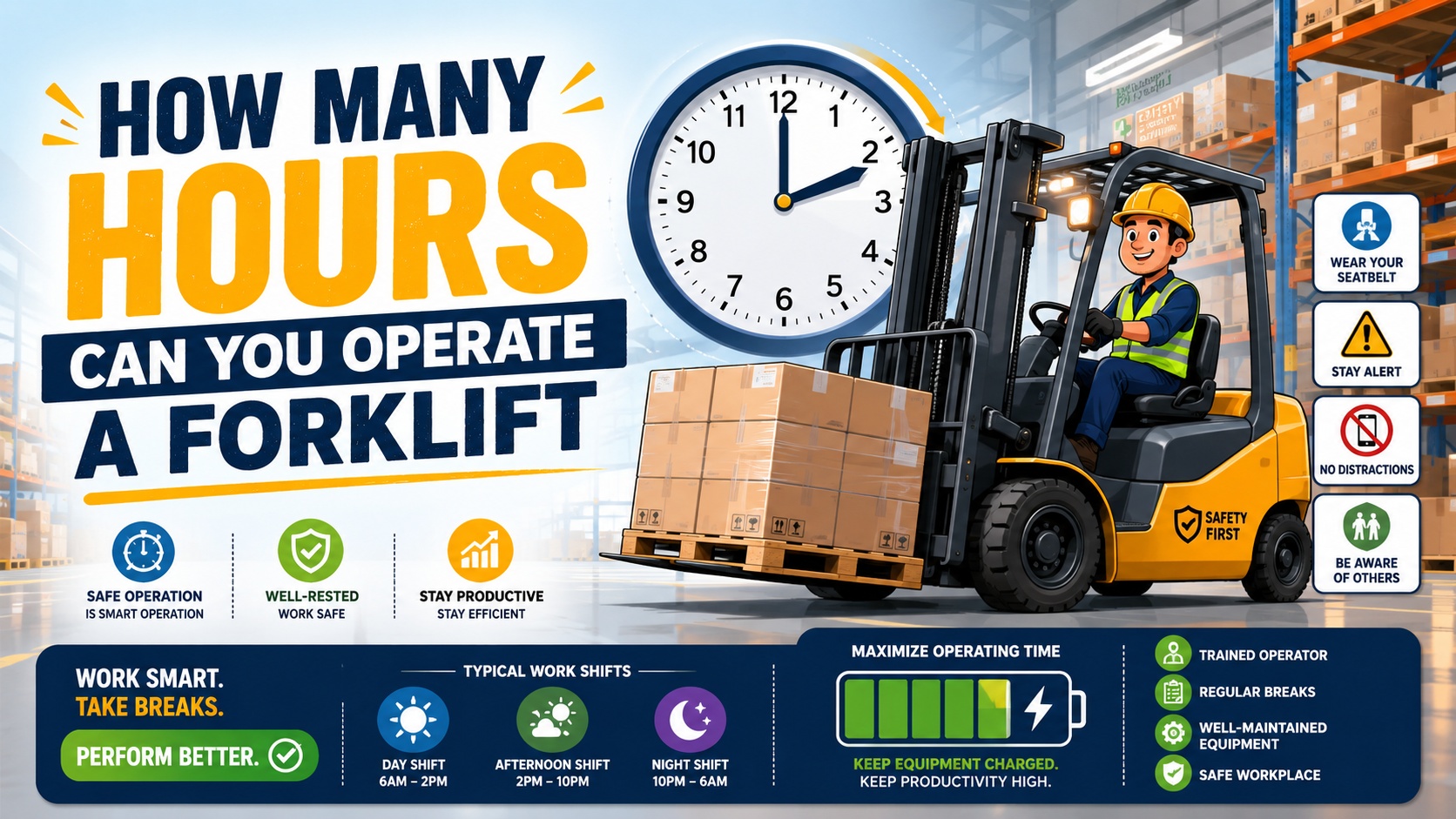 how many hours can you operate a forklift