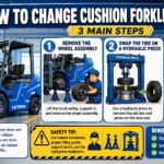 how to change cushion forklift wheels