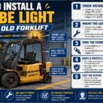 how to install a strobe light to an old forklift