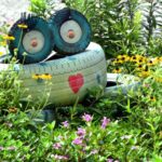 how to repurpose old forklift truck tyres​