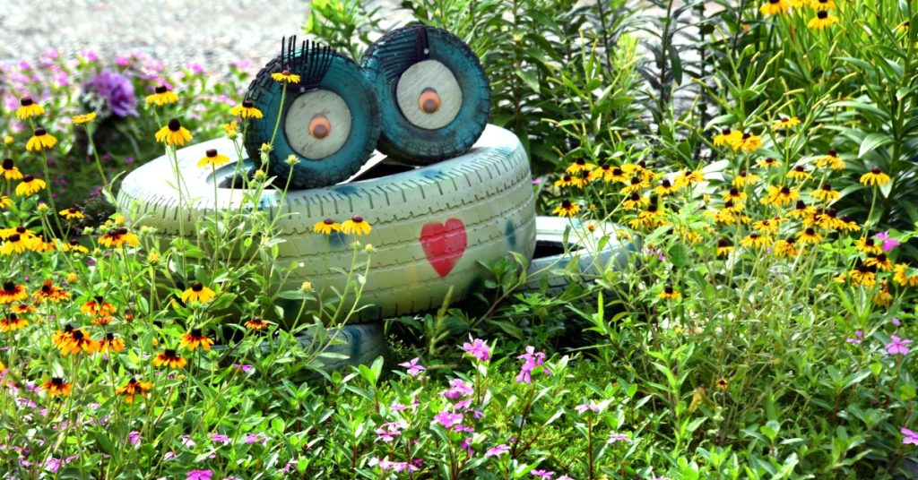 how to repurpose old forklift truck tyres​