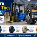what are forklift tires made of