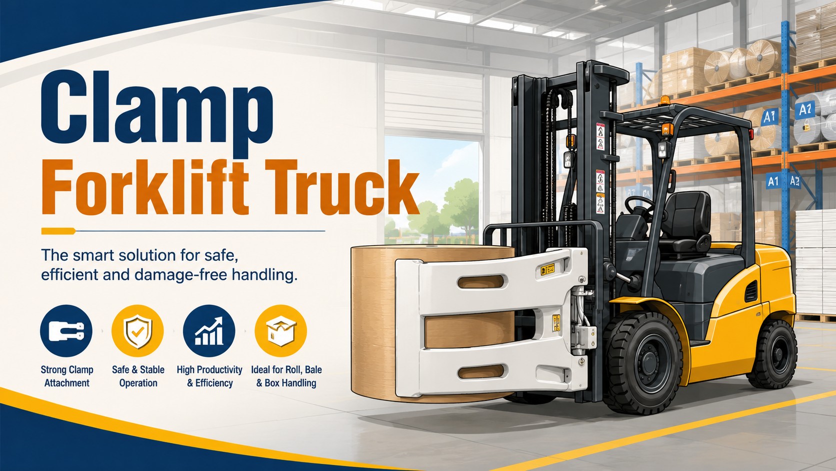 what is a clamp forklift truck