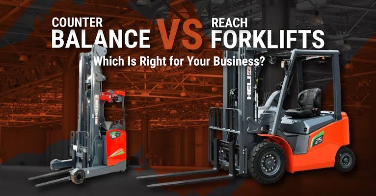whats the difference between counterbalance and reach forklift​