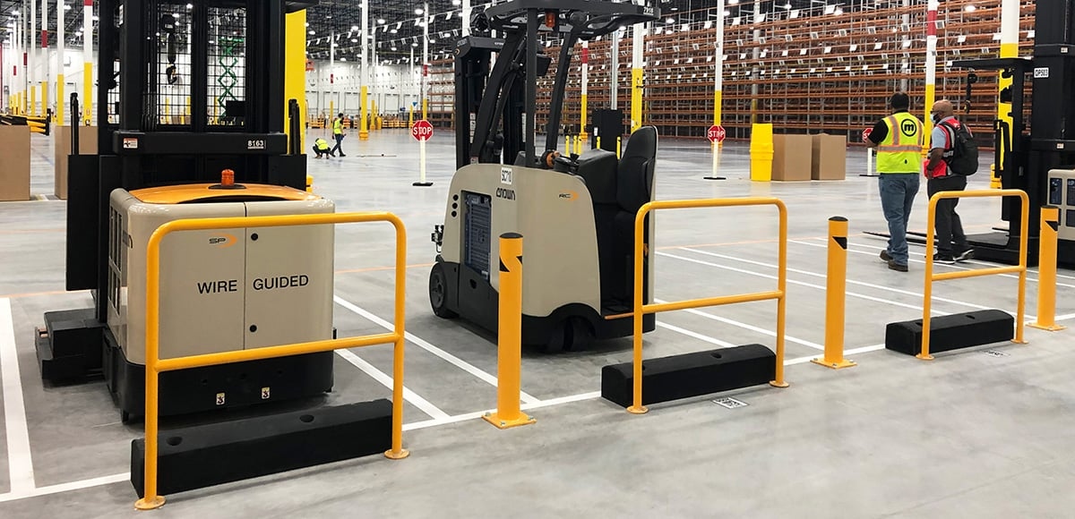 a safe place to park a forklift is​