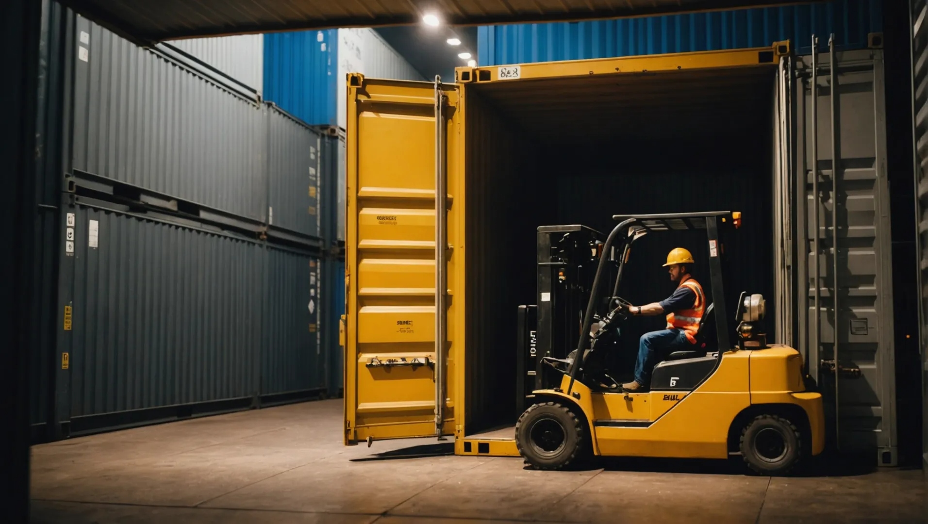 can a forklift fit inside a regular garage door