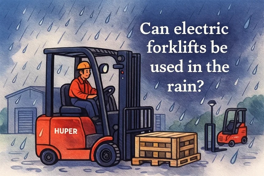 can electric forklifts be used in the rain