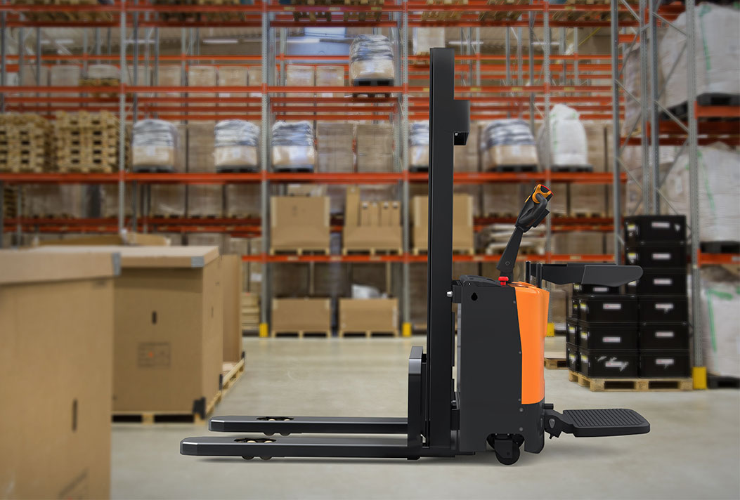 how to drive a stand up forklift