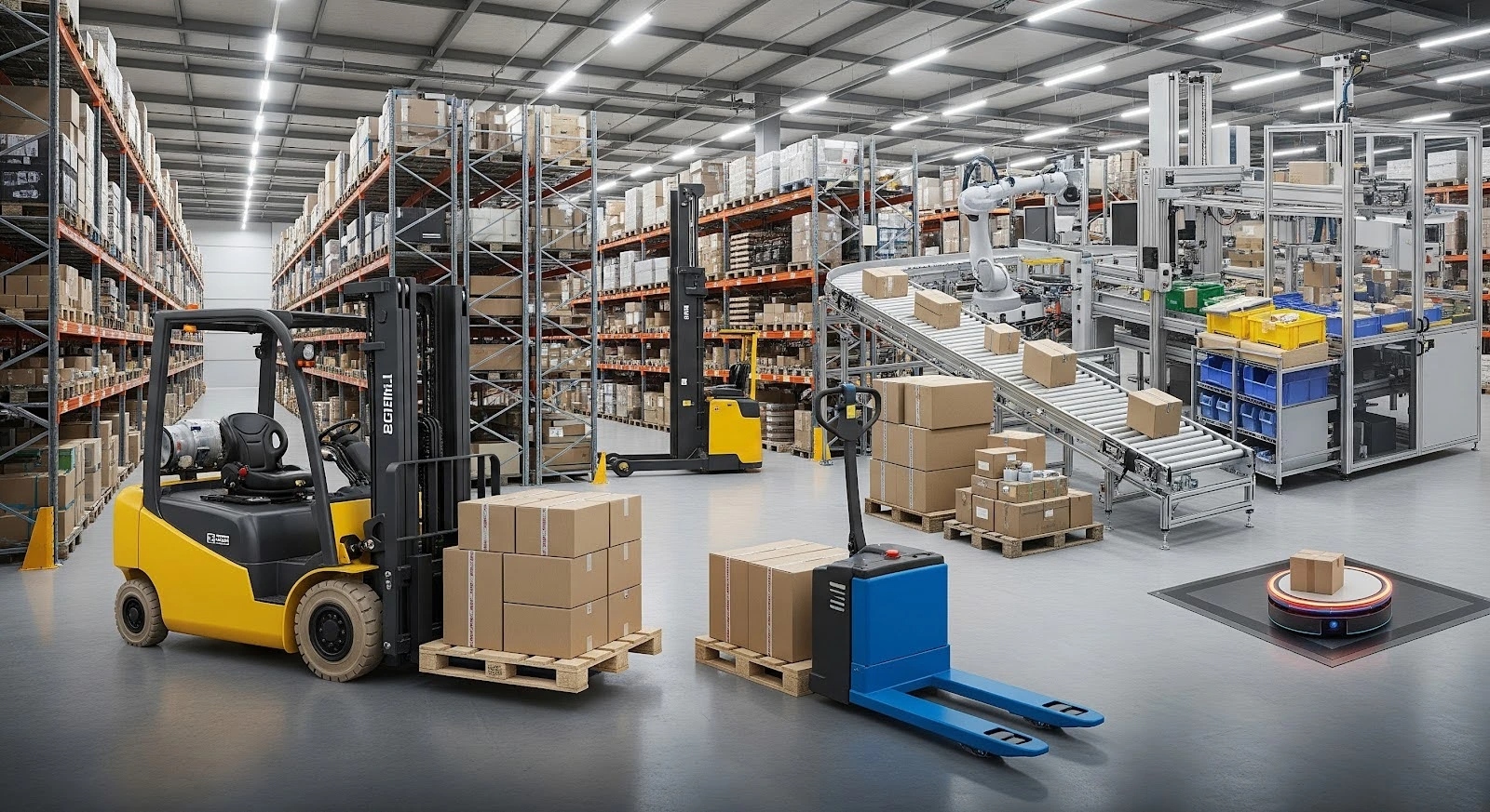 what are the different types of material handling equipment