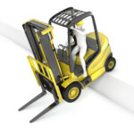 what to do if a stand up forklift tips over​