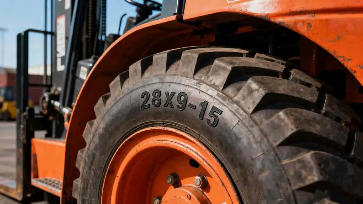 why are pneumatic tires used on outside forklifts