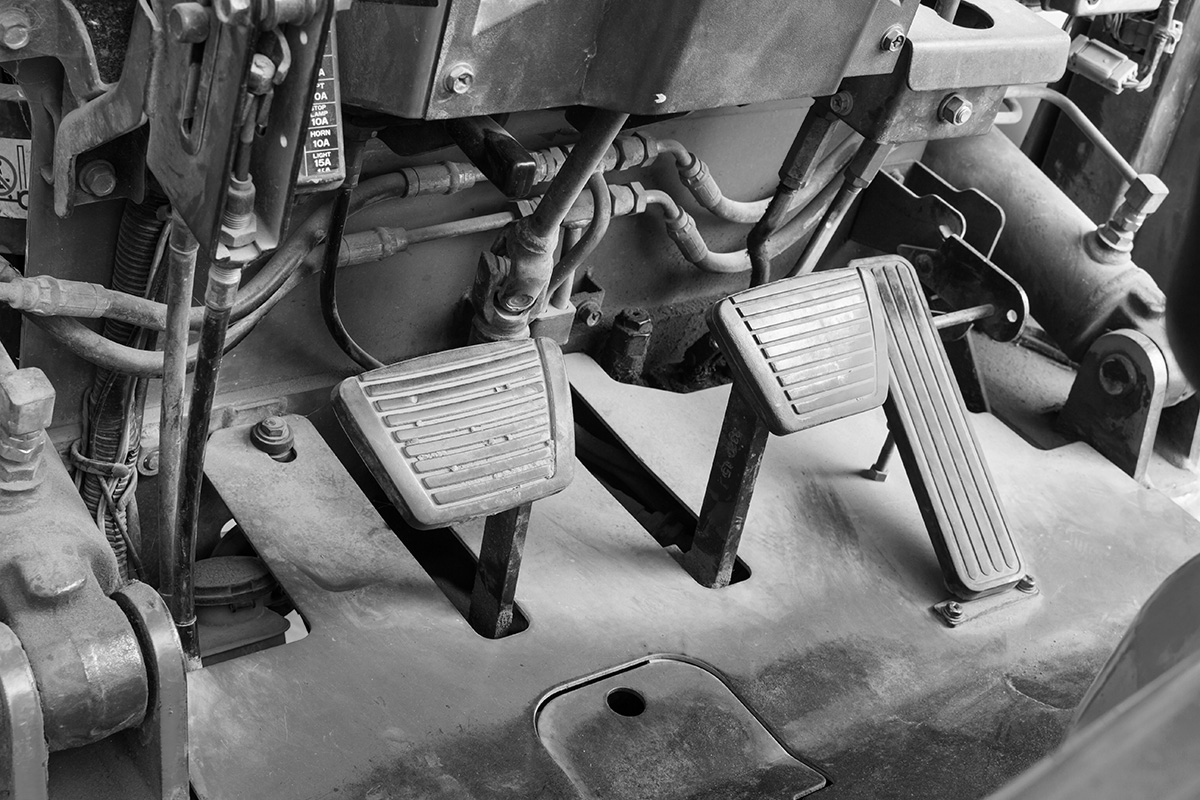 why do forklifts have 3 pedals
