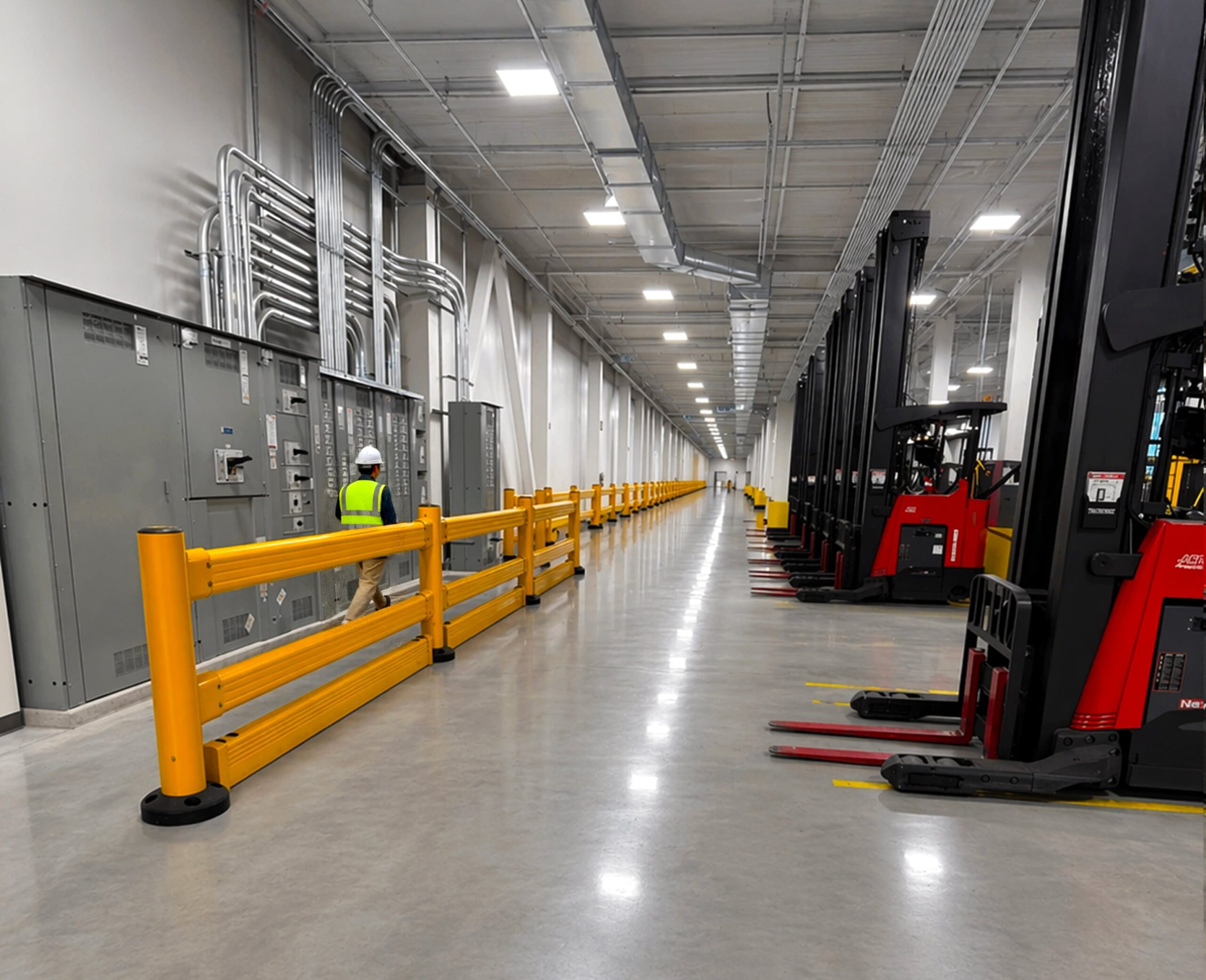 why is rear end swing dangerous on a forklift​