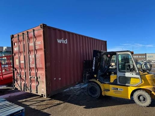 can you move a shipping container with a forklift