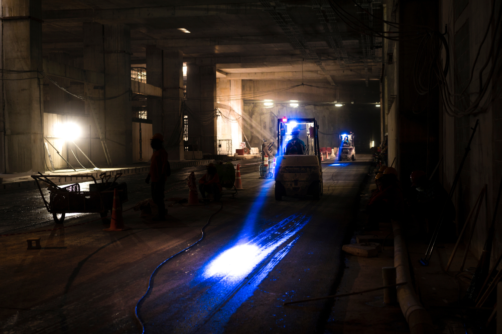 can you operate a forklift at night