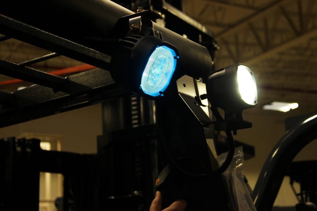 how to hook blue led lights on a forklift