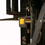 where is the frame level indicator found on a forklift