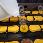 how to put water in a wet cell forklift battery