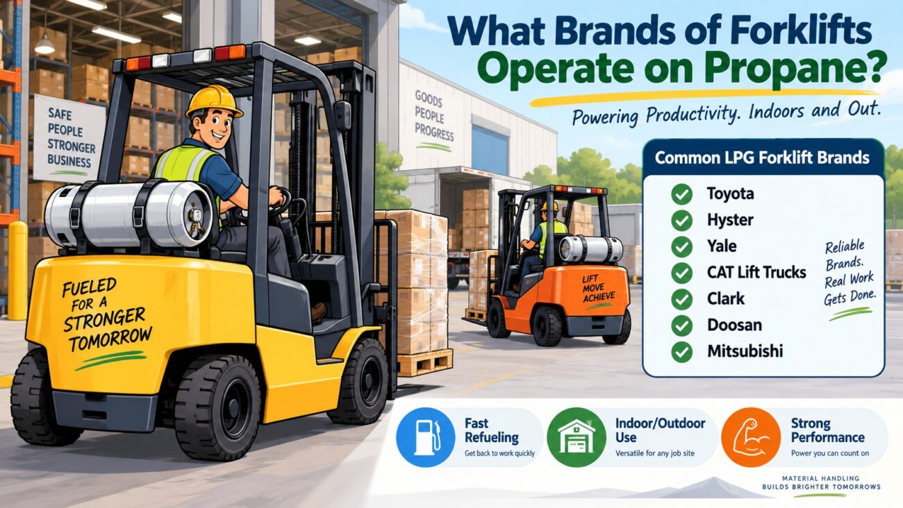 what brands of forklifts operate on propane